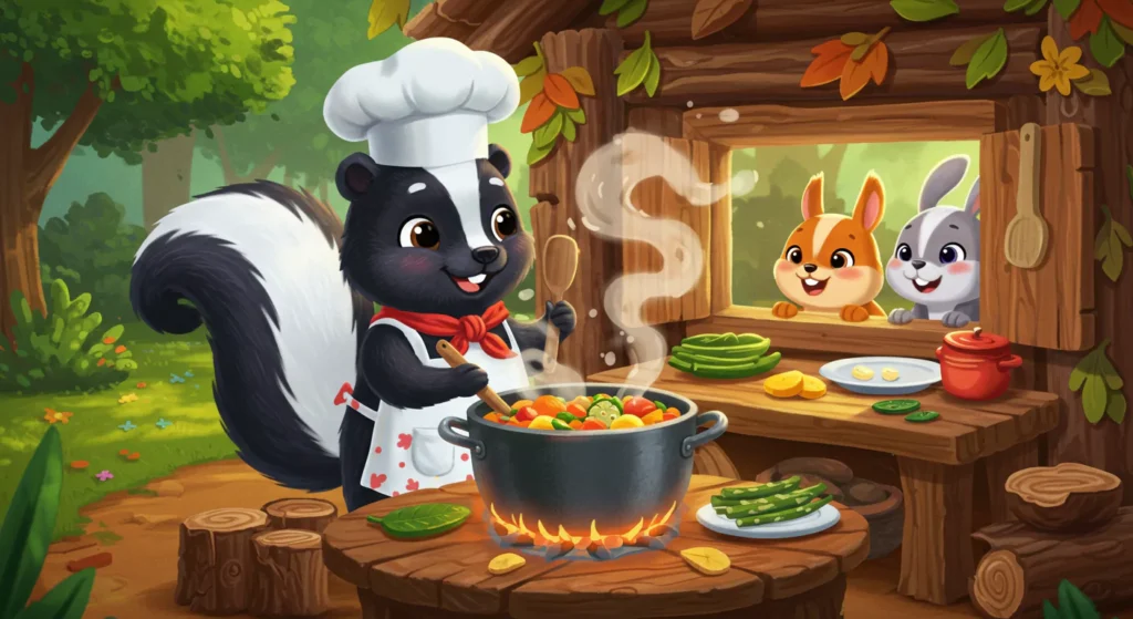 Skunk cooking