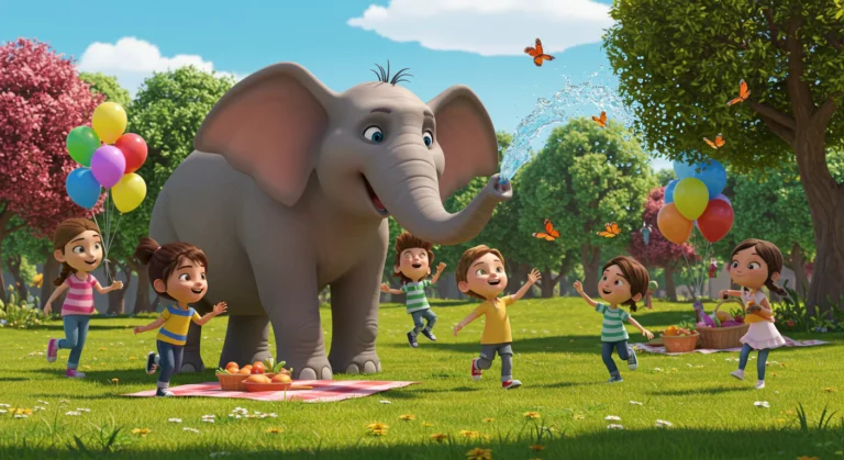 Elephant playing