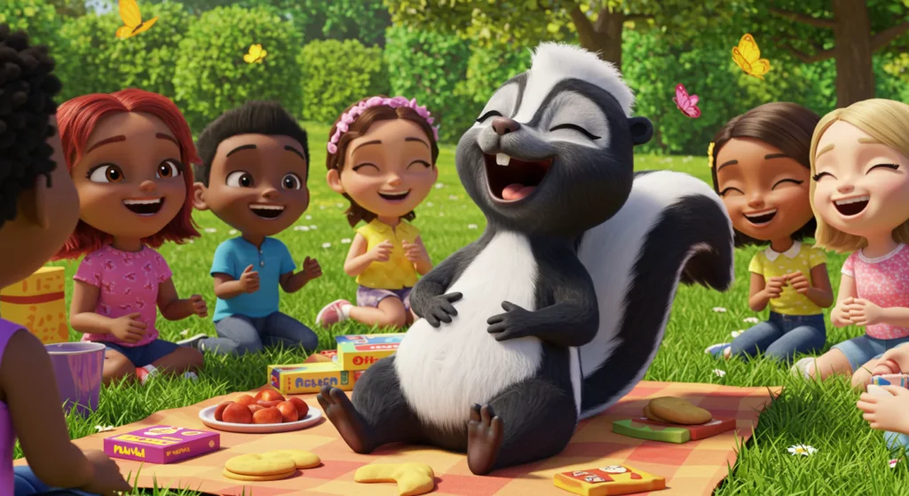 Skunk laughing