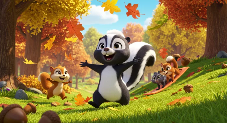 Skunk enjoying