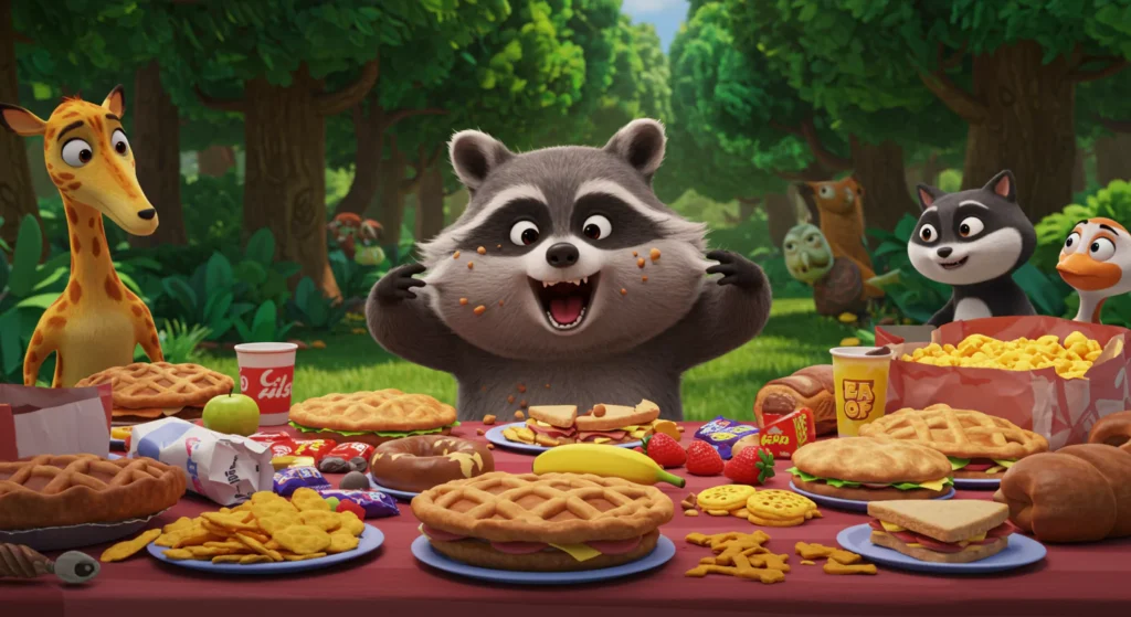 Racoon Eating